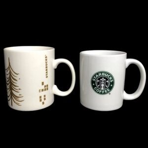 2 Starbucks Mugs 15.2oz + 10oz in EUC